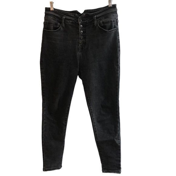 KanCan Denim - KanCan Signature Black Button Fly Curvy Ultra Highrise‎ Ankle Skinny Size 29